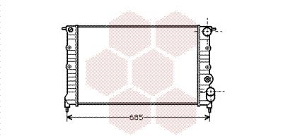 VAN WEZEL Radiaator,mootorijahutus 43002115